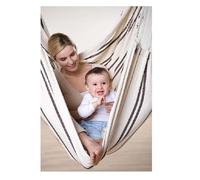 AMAZONAS - XL Sedia Pensile Brasil | Sedia sospesa senza supporto, fatta a mano in Brasile | Portata max 150 kg, seduta 1,6m x 1,3m, asta 1,1m | Colore: Cappuccino