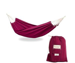 AMAZONAS - XL Amaca Arte | Classica amaca brasiliana con righe sottili intrecciate a mano | Superficie di 230x150 cm | Portata fino a 200 kg | Colore: Vino