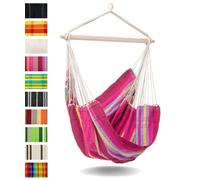 AMAZONAS - XL Sedia Pensile Brasil | Sedia sospesa senza supporto, fatta a mano in Brasile | Portata max 150 kg, seduta 1,6m x 1,3m, asta 1,1m | Colore: Grenadine