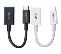 AmazonBasics - Adattatore da USB Type-C a femmina USB 3.1 Gen 1, colore nero & Adattatore da USB Type-C a femmina USB 3.1 Gen 1, colore bianco