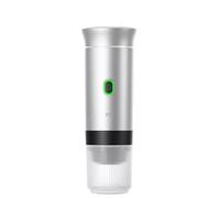 AMAZTECH Macchina da caffè portatile 3 in 1, compatibile con capsule NS, DG e caffè macinato - Macchina da caffè espresso per campeggio, viaggi e casa - wireless, compatta e facile da usare (argento)