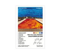 AmAzwi Californication, poster su tela con album musicali, motivo: Red Hot Chili Peppers Rock Band, decorazione artistica da parete per soggiorno e camera da letto, senza cornice: 20 x 30 cm