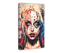 AmAzwi Poster del film Harley Quinn 55, decorazione per camera da letto, sport, ufficio, camera da letto, regalo, cornice regalo: 40 x 60 cm