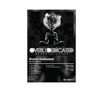 AmAzwi Poster di Kendrick Lamar con album "Overly Dedicated", decorazione artistica da parete per soggiorno, camera da letto, senza cornice: 30 x 45 cm