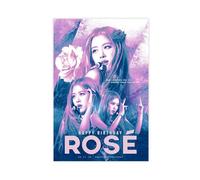 AmAzwi Poster K-pop BLACKPINK 20 poster su tela, decorazione artistica da parete per soggiorno e camera da letto, senza cornice: 20 x 30 cm