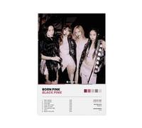 AmAzwi Poster K-Pop Blackpink con copertina di album rosa su tela, per camera da letto, ufficio, regalo, senza cornice: 20 x 30 cm