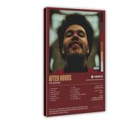 AmAzwi Poster su tela con album "The Weeknd After Hours" (2020), decorazione artistica da parete per soggiorno e camera da letto, con cornice, 20 x 30 cm