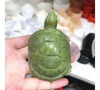 AMAZWI Sculture di animali di tartaruga di giada verde cristallo di pietra di quarzo naturale intagliato a mano for regalo - (colore: 1 pezzo, dimensioni: circa 70 mm) DINZHHENGYIN