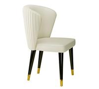 AMAZWI Sedia da cucina moderna in microfibra e pelle, sedie da pranzo, per cucina, soggiorno, soggiorno, sedie da salotto con piedi in legno massello di frassino (beige)