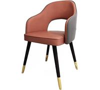 AMAZWI Sedia da cucina moderna per soggiorno e sala da pranzo, sedie da cucina, sedie da ufficio, sedie in pelle PU stile medievale, piedi in metallo (Kaki kaki)