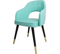 AMAZWI Sedia da cucina moderna per soggiorno e sala da pranzo, sedie da cucina, sedie da ufficio, sedie in pelle PU stile medievale, piedi in metallo (verde menta)