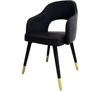 AMAZWI Sedia da cucina moderna per soggiorno, sala da pranzo, sedie da cucina, sedie da pranzo, sedie da ufficio, stile medievale, in pelle PU, piedini in metallo (nero nero)