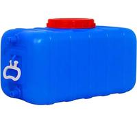 AMAZWI Serbatoio dell'Acqua Stoccaggio Orizzontale Domestico Contenitore dell'Acqua Campeggio Portatile con Rubinetto for Viaggi sul Campo,Blu(50L)