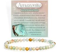 Amazzonite - Pietra per I Traumi Emotivi - Bracciali di Perline per Donne, 4mm Bracciale di Cristallo in Argento Sterling 925, Gioielli di Pietra Naturale Regali di Chakra