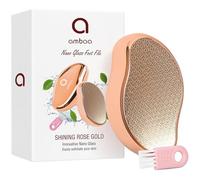 Ambaa Lima per piedi in nano vetro, altamente efficace, per spa e saloni di casa, lima fine per piedi vellutati, lima per piedi per pelle dura (oro rosa)