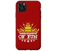 Ambasciatore di divertimento divertente dicendo costume partito Starter bianco Custodia per iPhone 11 Pro Max