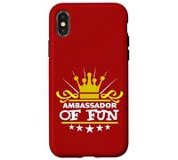 Ambasciatore di divertimento divertente dicendo costume partito Starter bianco Custodia per iPhone X/XS