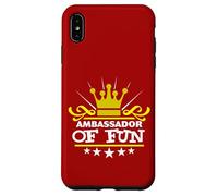 Ambasciatore di divertimento divertente dicendo costume partito Starter bianco Custodia per iPhone XS Max