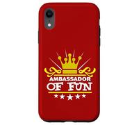 Ambasciatore di divertimento divertente dicendo costume partito Starter bianco Custodia per iPhone XR