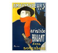 Ambassadeurs, Aristide Bruant Poster di Henri de Toulouse-Lautrec 30 x 40 cm Quadri Decorazione per pareti