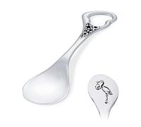 AMBEDORA Cucchiaio piccolo in argento sterling con incisione, regalo per battesimo o nascita di un bambino