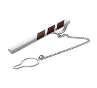 AMBEDORA Fermacravatta da uomo in argento con ambra, stile moderno, ambra naturale, colore ciliegia, regalo per uomini, argento, Ambra