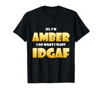 Amber Costume IDGAF Meme Funny Halloween Costume for Ambers Maglietta