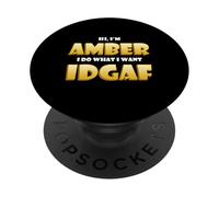 Amber Costume IDGAF Meme Funny Halloween Costume For Ambers PopSockets PopGrip Adesivo
