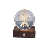 AMBER CRYSTAL LIGHT 3D LIFE TREE ART. G025LT GINGKO