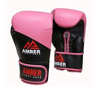 Amber Fight Gear Guanti da Allenamento PRO Style (14 Oz, Pink)