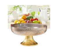 (amber)Fruit Plate Multifunctional Plastic Stylish Space Saving Decorative Snack Bowl for Candy Nuts