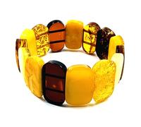 Amber Jewelry Shop Bracciale Baltico Naturale - Perle d'Ambre Baltico Certificato, Ambra