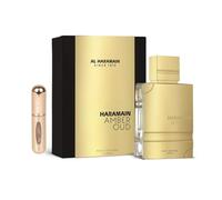 Amber Oud Gold Edition 120 ml, fragranza araba unisex di lunga durata, importata da Dubai, con atomizzatore ricaricabile da 5 ml
