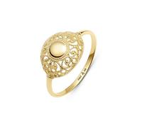 Amberta Anello in Oro 14 Carati per Donna a Filigrana | Anelli Vintage Donna in Oro Giallo 14K 585 | Gioiello Stile Etnico Made in Italy: Taglia 13