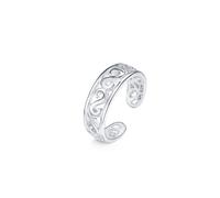 Amberta Anello Piede per Donna in Argento Sterling 925 Regolabile | Gioielli Estivi Donna Onda Cuore Fiore Delfino Corona: Tribale