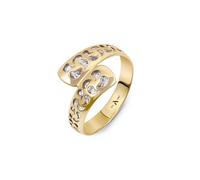Amberta Anello Serpente in Oro Italiano 9 o 14 Carati per Donna | Anello Oro Donna Giallo e Bianco Massiccio Fatto a Mano | Gioiello Regalo Elegante Made in Italy