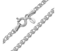 Amberta Bijoux - Collana a catena in argento 925/1000, maglia a cuore, larghezza 2,3 mm, lunghezza 40 45 50 55 60 cm
