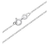 Amberta Catenina Argento 925 per Donna Uomo | Collanina Sottilissima Semplice & Elegante Girocollo Maglia Fine Veneziana Quadrata Piccola 40/45/50/55/60 cm: 40 cm Collanine Donna Semplici