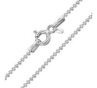 Amberta Catenina Collana da Bambini in Argento Sterling 925 Lunghezza 36 cm: Argento Sfere Diamantate 1.2 mm