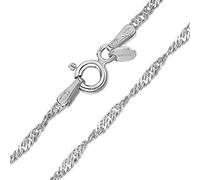 Amberta Catenina Collana da Bambini in Argento Sterling 925 Lunghezza 36 cm: Argento Singapore 1.3 mm