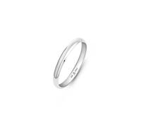 Amberta Fede Nuziale Oro 14K Giallo Bianco per Donna Uomo | Anello Donna Oro 14K Vero Solido per Lui e Lei Qualita' Premium Italiano: Bianco 2 mm Misura 23