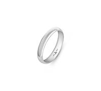 Amberta Fede Nuziale Oro 14K Giallo Bianco per Donna Uomo | Anello Donna Oro 14K Vero Solido per Lui e Lei Qualita' Premium Italiano: Bianco 3.5 mm Misura 14