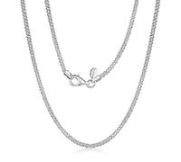 Amberta® Gioielli - Collanina - Catenina Argento Sterling 925 - Modello Pop corn - Larghezza 2.5 mm - Lunghezza: 40 45 50 55 60 cm (60cm)