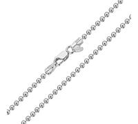 Amberta® Gioielli - Collanina - Catenina Argento Sterling 925 - Modello Sfere - Larghezza 2 mm - Lunghezza: 40 45 50 55 60 cm (45cm)