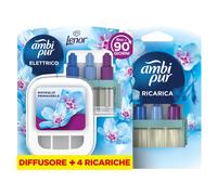 Ambi Pur 3Volution Profumatore per Ambienti 1 Diffusore Elettrico e 4 Ricariche
