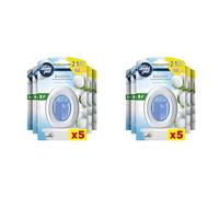 Ambi Pur Bagno Profumatore Per Ambienti, 5 Profumatori Bagno, Fragranza Nuvole Di Cotone, Diffusore Ambiente Con Tecnologia Elimina Odori, Durata Fino A 50 Giorni Per Profumatore (Confezione da 2)