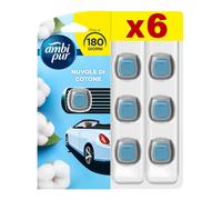 Ambi Pur Car Starter Kit Deodorante Per Ambienti Con Clip Cotone Per Eliminare