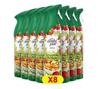 Ambi Pur Deodorante Ambiente Spray, Confezione da 8 Deodoranti, Fragranza Mela e Cannella, Combatte Gli Odori In Qualsiasi Stanza Della Casa
