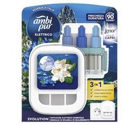 Ambi Pur Fresca Brezza di Capri 3Volution Starter Kit Deodorante Per Ambienti Con Diffusore Elettrico Programma Intelligente 20ml, 3 Diverse Fragranze Per Combattere Gli Odori