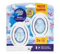 Ambi Pur Bagno Profumatore Per Ambienti, 2 Profumatori, Fragranza Lenor Risveglio Primaverile, Diffusore Ambiente Con Tecnologia Elimina Odori, Durata Fino A 50 Giorni Per Profumatore